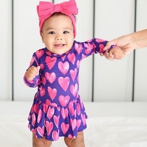 Posh Peanut “Linet” Heart Bodysuit